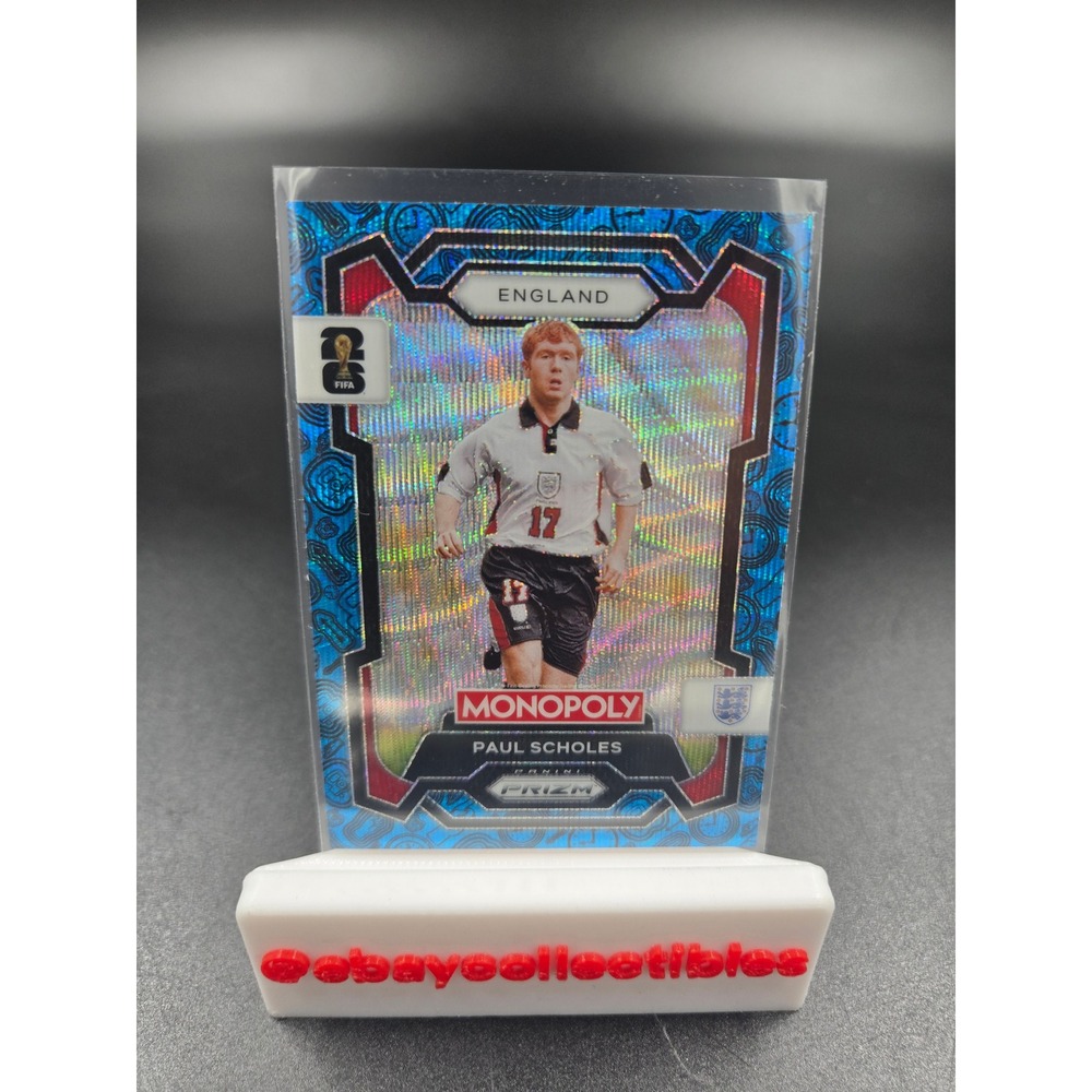 Paul Scholes 2022 Panini Prizm Monopoly England Soccer Card No. 24 Blue Prizm